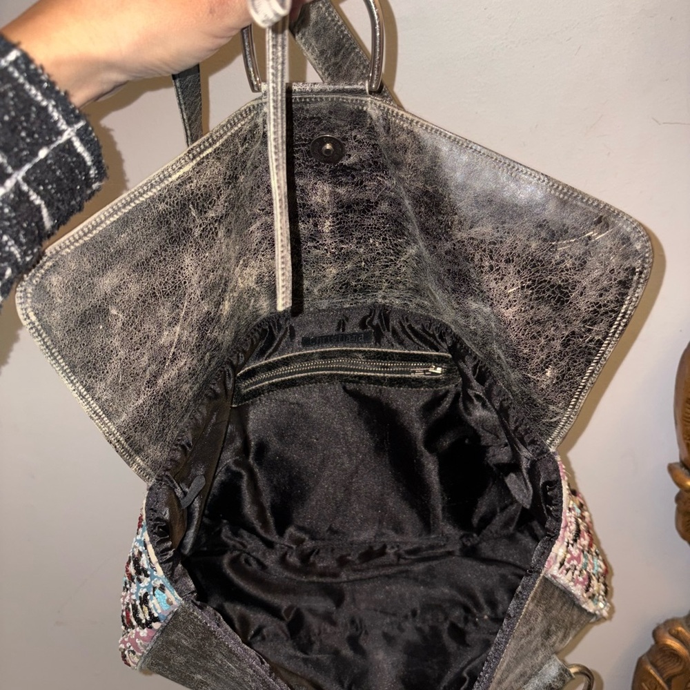 Patchwork Leather Shoulder Bag - image 4